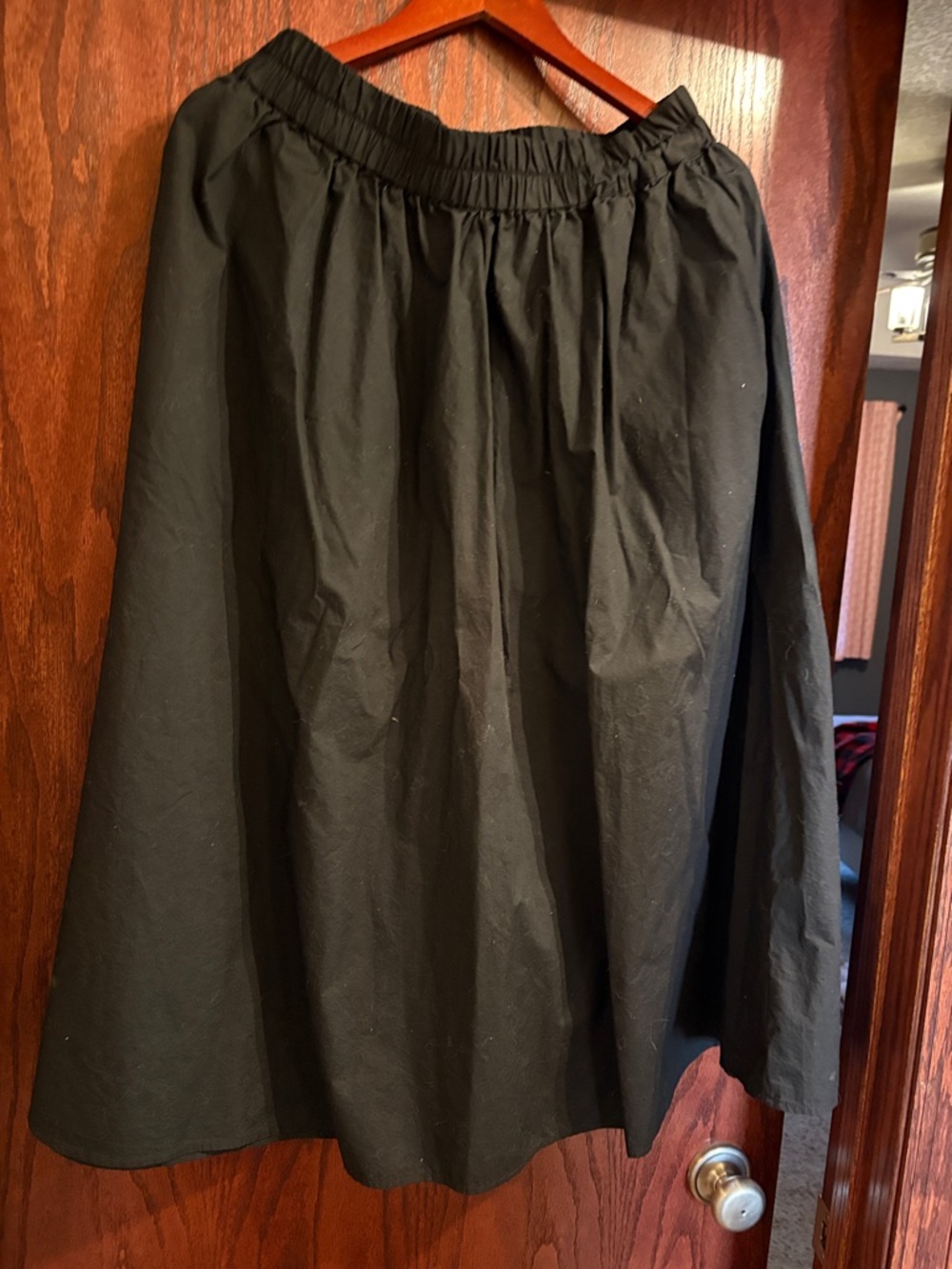 a new day Black Full A-Line Skirt with Elastic Waist